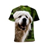 yanfind Adult Full Print T-shirts (men And Women) Cute Fur Portrait Outdoors Funny Friendship Little Puppy Tongue Sit Downy