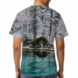 yanfind Adult Full Print T-shirts (men And Women) Aqua Azure Beautiful Beauty Breathtaking Calm Clean Clear Ecology Forest Frost Geyser