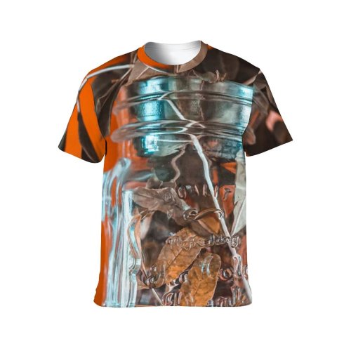 yanfind Adult Full Print T-shirts (men And Women) Wood Fall Lantern Traditional Bottle Flora Still Season Vegetable Container Thanksgiving