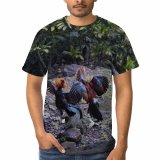 yanfind Adult Full Print T-shirts (men And Women) Wood Bird Agriculture Farm Leaf Tree Travel Hen Outdoors Tropical Wildlife Rainforest