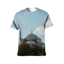 yanfind Adult Full Print T-shirts (men And Women) Dawn Sunset Building Architecture Travel Outdoors Religion Dome Traditional Worship Ancient Sacred