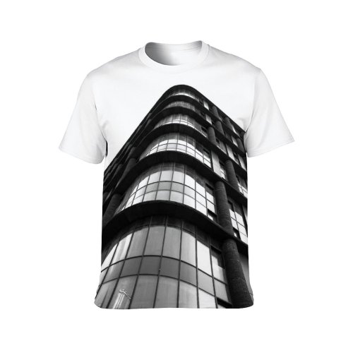 yanfind Adult Full Print T-shirts (men And Women) Architectural Design Architecture Building City Cityscape Expression Exterior Facade Futuristic Glass Items