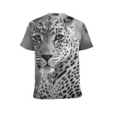 yanfind Adult Full Print T-shirts (men And Women) Big Portrait Cat Wild Hunter Jungle Leopard Safari Wildlife Cheetah