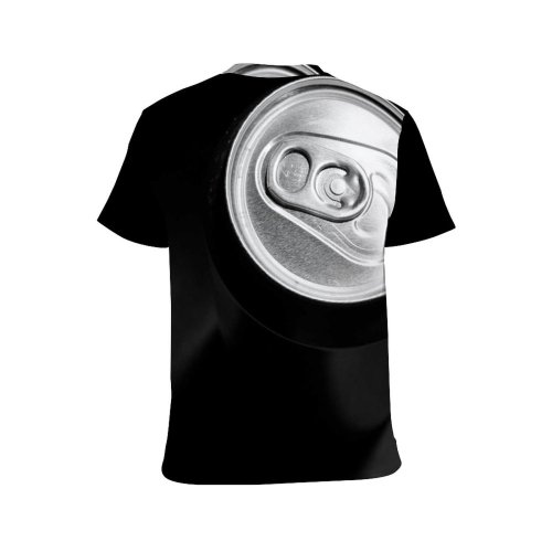 yanfind Adult Full Print T-shirts (men And Women) Dark Glass Reflection Chrome Drop Metallic Cola Glazed Aluminum Round
