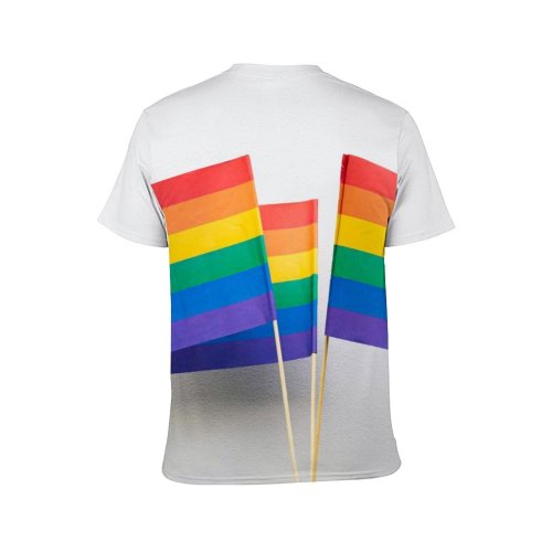 yanfind Adult Full Print T-shirts (men And Women) Wood Flag Creativity Fun Outdoors Leisure Wear Stripe Motley Disjunct