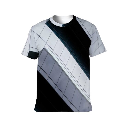 yanfind Adult Full Print T-shirts (men And Women) Architectural Design Architecture Building City Contemporary Downtown Exterior Facade Glass High