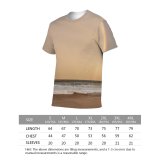 yanfind Adult Full Print T-shirts (men And Women) Beach Cloudless Coast Coastline Colorful Country Embankment Foam Journey Leisure Marine Ocean