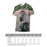 yanfind Adult Full Print T-shirts (men And Women) Wood Cute Park Tree Fall Portrait Monkey Outdoors Wild Wildlife