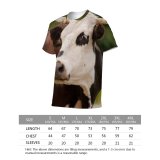 yanfind Adult Full Print T-shirts (men And Women) Field Countryside Agriculture Farm Grass Milk Outdoors Cow Rural Farmland Pasture Cattle