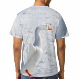 yanfind Adult Full Print T-shirts (men And Women) Bird Feathers Goose Outdoors Snow Wading Winter