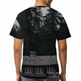 yanfind Adult Full Print T-shirts (men And Women) Architecture Atmosphere Breathtaking Building Chimney Cloudy Coniferous Construction Evening Evergreen Exterior Facade