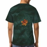 yanfind Adult Full Print T-shirts (men And Women) Aqua Autumn Botany Calm Clear Colorful Fall Foliage From Above Golden