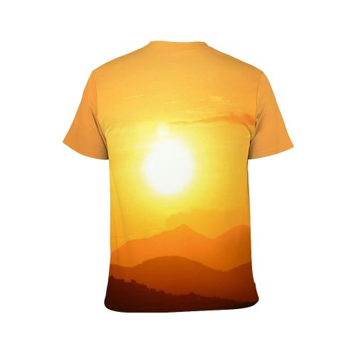 yanfind Adult Full Print T-shirts (men And Women) Backlit Dawn Dusk Fog Golden Hour Landscape Laptop Light Outdoors