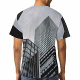 yanfind Adult Full Print T-shirts (men And Women) City Building Office Urban Perspective Cityscape Downtown Futuristic Contemporary