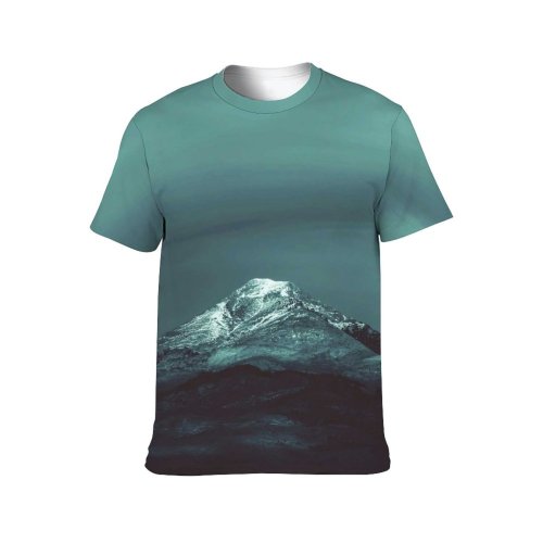 yanfind Adult Full Print T-shirts (men And Women) Clouds Dark Frost Frosty Frozen High Landscape Peak Night Outdoors