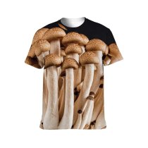 yanfind Adult Full Print T-shirts (men And Women) Boletus Champignon Delicious Edible Fungus Healthy Ingredients Mushrooms Plant Raw