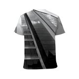 yanfind Adult Full Print T-shirts (men And Women) Architectural Design Architecture Building Clouds Facade Futuristic Glass Items Shot
