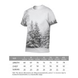 yanfind Adult Full Print T-shirts (men And Women) Branches Landscape Snow Snowy Trees Winter