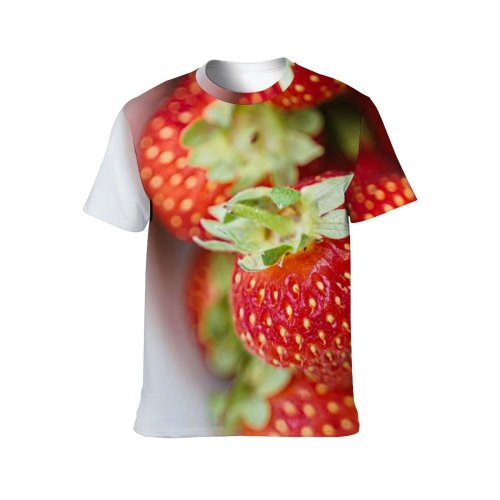 yanfind Adult Full Print T-shirts (men And Women) Appetizing Berry Breakfast Ceramic Closeup Colorful Daylight Delicious Dessert Diet Eat
