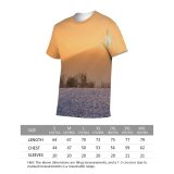 yanfind Adult Full Print T-shirts (men And Women) Beautiful Dawn Daylight Foggy Frosty Frozen Hazy Idyllic Landscape Misty