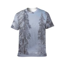 yanfind Adult Full Print T-shirts (men And Women) Botany Space Daytime Fog Forest Glade Grow Growth Haze High Idyllic Land