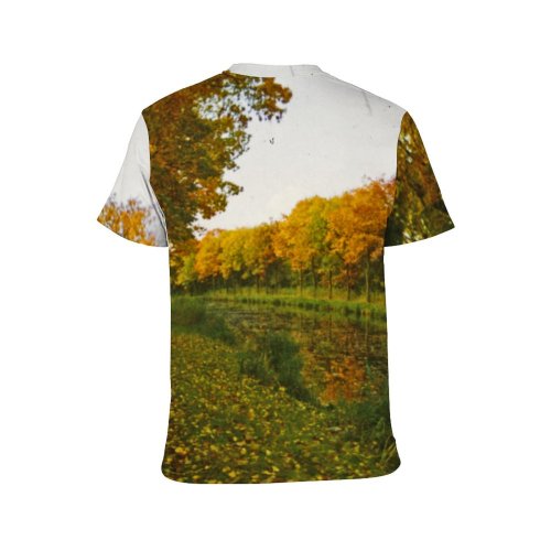 yanfind Adult Full Print T-shirts (men And Women) Landscape Trees Natural Outside Plants Woods Sky Autumn