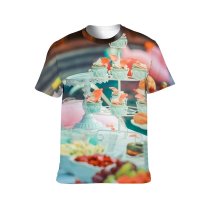 yanfind Adult Full Print T-shirts (men And Women) Colorful Colourful Cupcakes Decoration Decorations Dessert Table Fruits Party