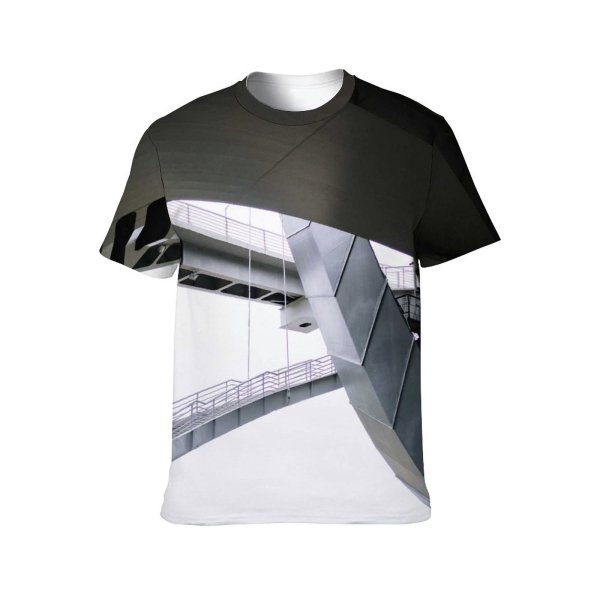 yanfind Adult Full Print T-shirts (men And Women) Light Building Airport Travel Concrete Perspective Expression Contemporary
