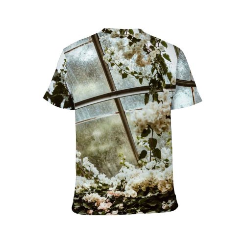 yanfind Adult Full Print T-shirts (men And Women) Architecture Beautiful Bloom Blooming Branch Daylight Flora Flower Garden Glass Growth Leaf