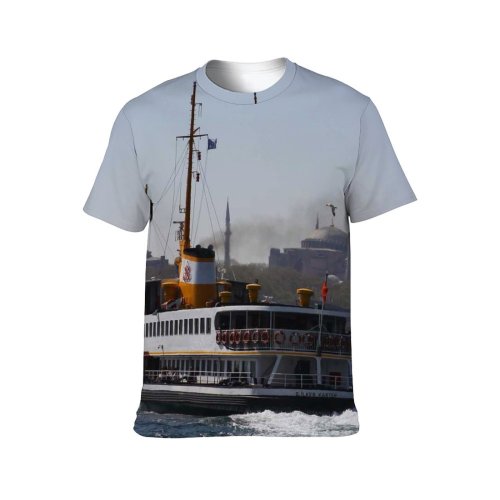 yanfind Adult Full Print T-shirts (men And Women) Sea Ocean Harbor Boat Ship Vehicle Canal River Pier Travel Seashore Outdoors