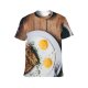 yanfind Adult Full Print T-shirts (men And Women) Bread Caffeine Ceramic Plate Coffee Cutlery Delicious Egg Flowers Presentation Foodporn