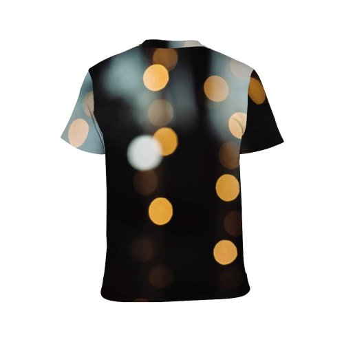 yanfind Adult Full Print T-shirts (men And Women) Blurred Blurry Bokeh Circles Defocused Illuminated Lights Round Sparkle Spheres