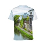 yanfind Adult Full Print T-shirts (men And Women) Architecture Area Attract Boat Calm Canal City Cityscape Cloudy Coast Destination District