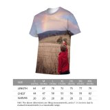 yanfind Adult Full Print T-shirts (men And Women) Boy Child Country Fence Field Grass Hands Kid Landscape Little Outdoors