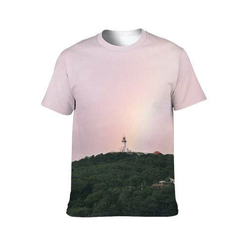yanfind Adult Full Print T-shirts (men And Women) Light Sea Landscape Beach Storm Boat Lake Tree Travel Seascape