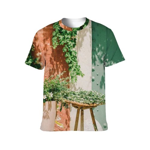 yanfind Adult Full Print T-shirts (men And Women) Door Ivy Plants Wall