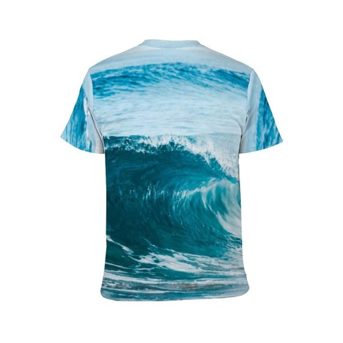 yanfind Adult Full Print T-shirts (men And Women) Aqua Beach Sky Breathtaking Cloudless Daytime Destination Endless Energy Foam
