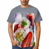 yanfind Adult Full Print T-shirts (men And Women) Berries Cocktail Colorful Colourful Cool Diy Flower Buds Flowers Frozen Glass