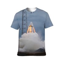 yanfind Adult Full Print T-shirts (men And Women) Clouds Energy Evening Sky Flames High Landscape Lights Outdoors Racket Space