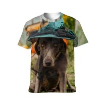 yanfind Adult Full Print T-shirts (men And Women) Boo Costume Cute Dog Fall Funny Grass Greenhouse Halloween Hat Camera Pet