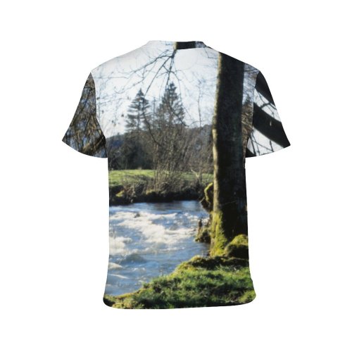 yanfind Adult Full Print T-shirts (men And Women) Landscape Trees Branches Plants River