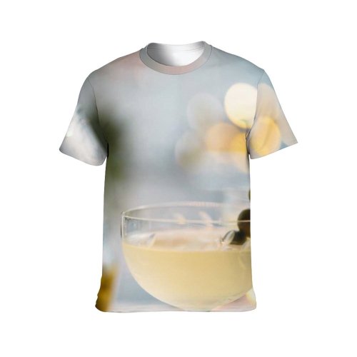 yanfind Adult Full Print T-shirts (men And Women) Relaxation Bar Party Glass Luxury Wine Christmas Nightlife Sparkling Elegant Vodka