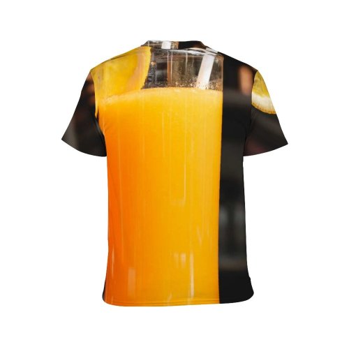 yanfind Adult Full Print T-shirts (men And Women) Wood Summer Bar Glass Fruit Juicy Delicious Tropical Lemonade Thirst Liquor Icee