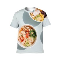 yanfind Adult Full Print T-shirts (men And Women) Dinner Lunch Chicken Fish Cooking Health Ingredients Traditional Delicious Rice Parsley