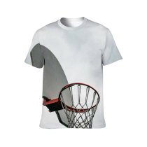 yanfind Adult Full Print T-shirts (men And Women) Area Backboard Basketball Hoop Blurred City Cloud Cloudy Construction Court Daylight