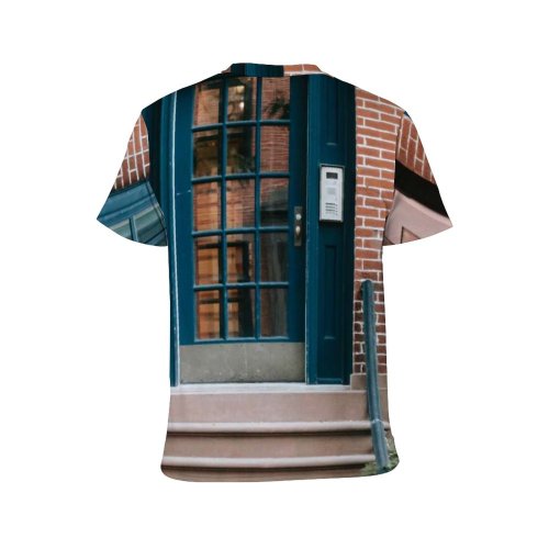 yanfind Adult Full Print T-shirts (men And Women) Apartment Architecture Brick Building City Colorful Construction Contemporary Daylight Daytime Decor Decoration