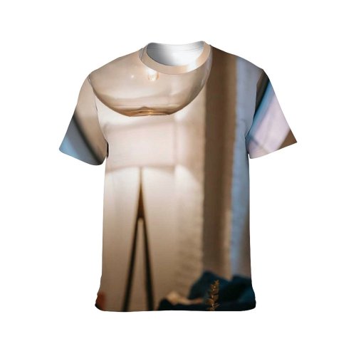 yanfind Adult Full Print T-shirts (men And Women) Apartment Atmosphere Blurred Chair Comfort Couch Cozy Creative Decor Decoration Decorative Design