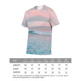 yanfind Adult Full Print T-shirts (men And Women) Beach Sunset Beautiful Breaking Crashing Golden Ocean Pastel Surf Surfboard Surfer