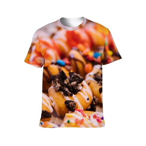 yanfind Adult Full Print T-shirts (men And Women) Sugar Chocolate Unhealthy Christmas Health Baking Homemade Traditional Delicious Indulgence Motley Round