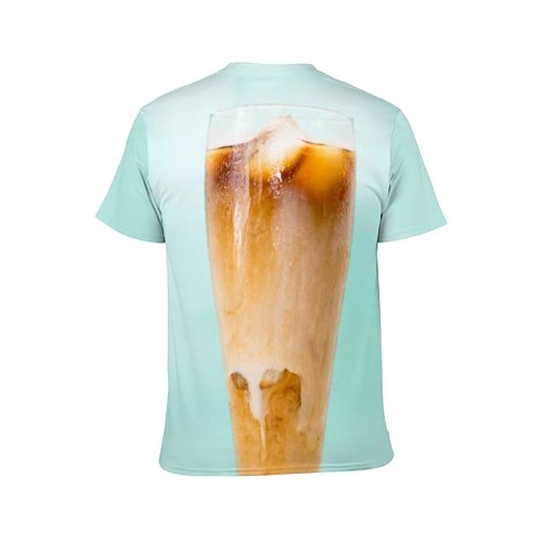 yanfind Adult Full Print T-shirts (men And Women) Cup Cocktail Glass Frozen Sugar Milk Cream Delicious Cool Foam Liqueur Icee